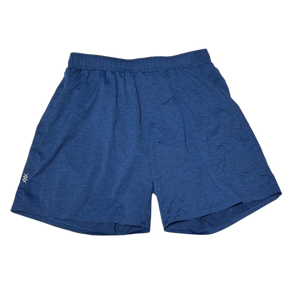 Rhone Mens Navy Blue Heather Lined Athletic Running Shorts 100099 Medium